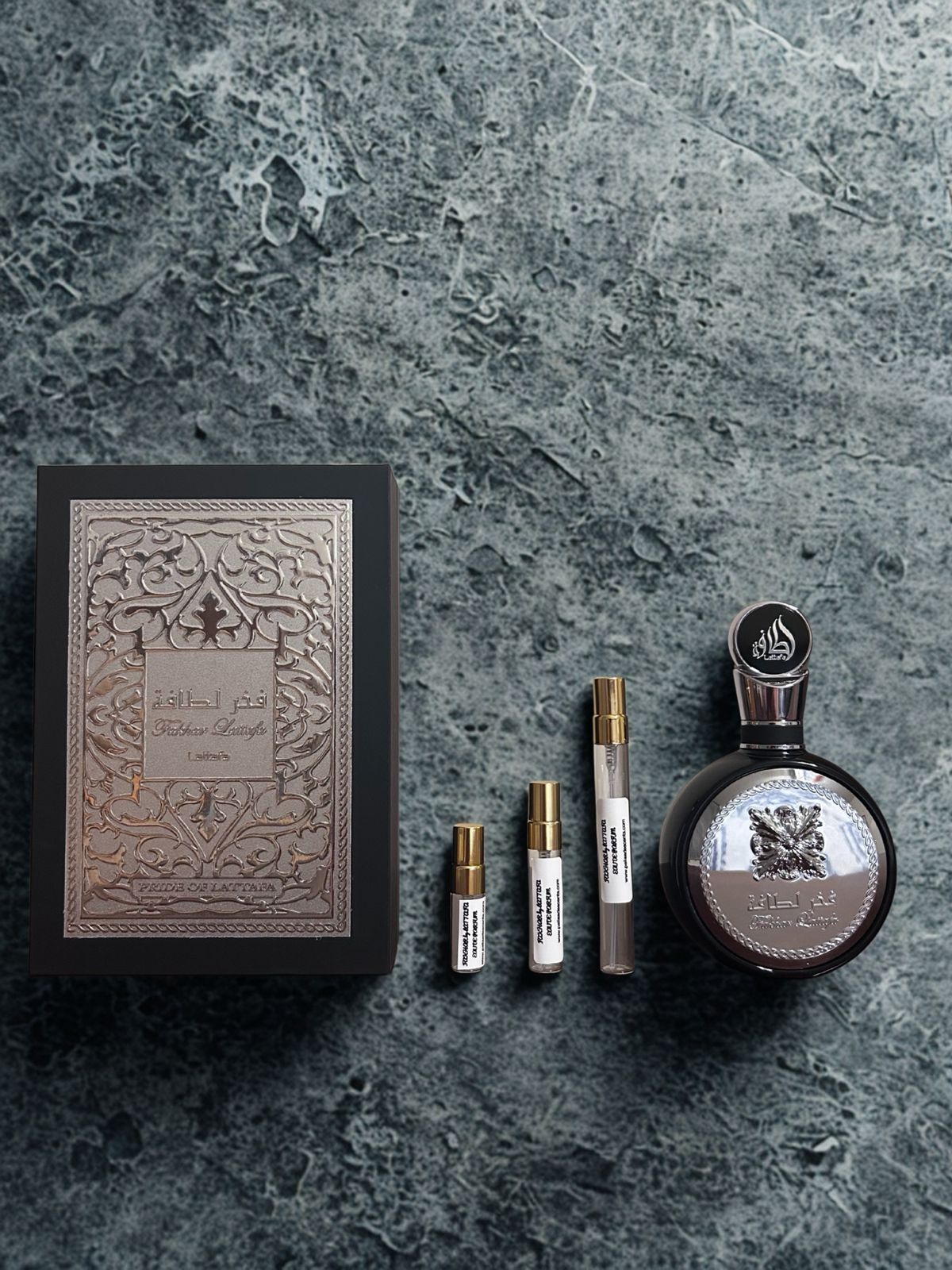 Lattafa Perfume Decant Samples | Try Luxury Scents | $6.60+ Lattafa Fakhar Black